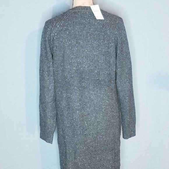  MADEWELL - NWT, Grey Curved Hem Sweater Dress, Sz M - Picture 4 of 8